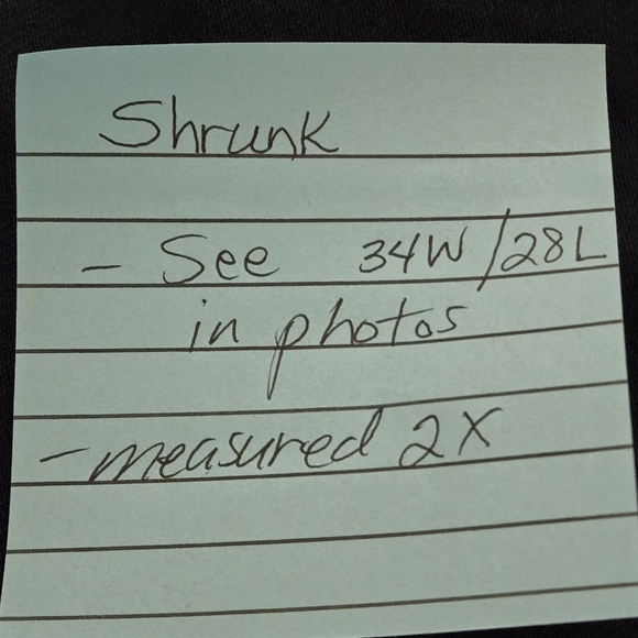 Jachs New York Mens 34/28 Tagged 36/30 Black Straight Leg Jeans 5 Pocket - Picture 10 of 16